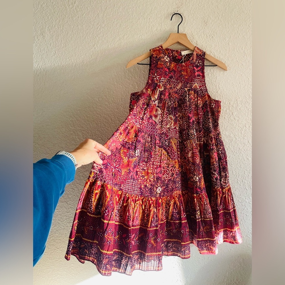Ulla Johnson Mari Dress in Odessa Red Orange Print
